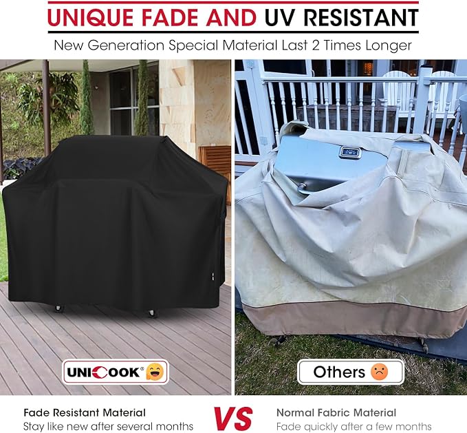 Unicook 63 Inch Grill Cover for Weber Genesis 300 Series and New 2022 Genesis - Image 2