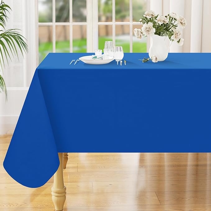 Smiry Rectangle Table Cloth 60x102 Inch, Waterproof Wipeable Vinyl Tablecloths by Smiry