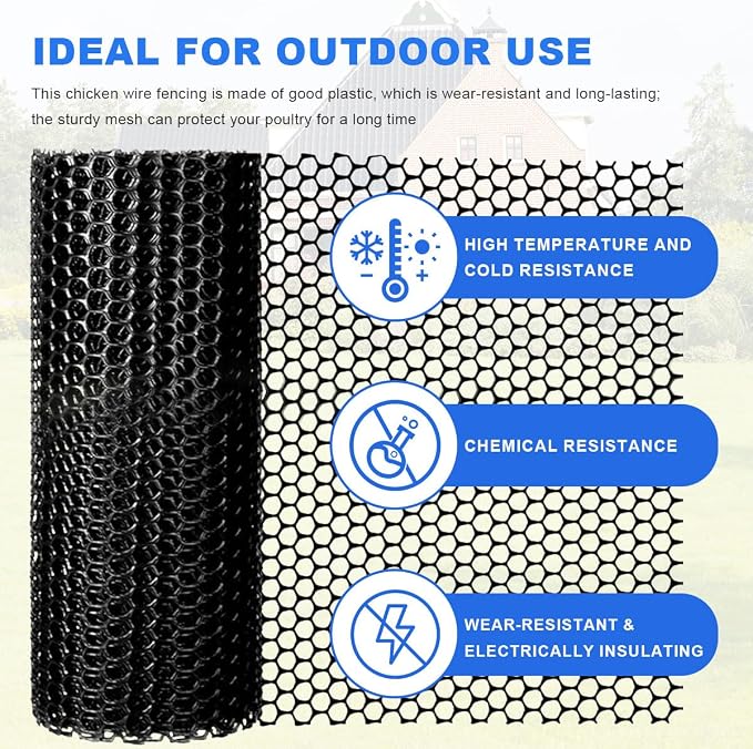 Plastic Chicken Wire Mesh Fence Roll - Image 3
