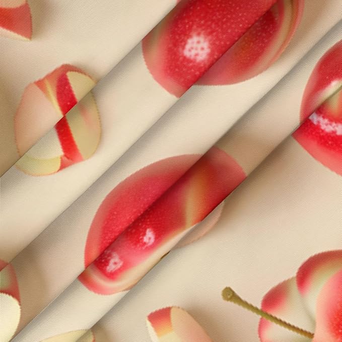 Apples Red Fruit Bright Round Table Cloth Cover, Elastic Edge Waterproof - Image 3