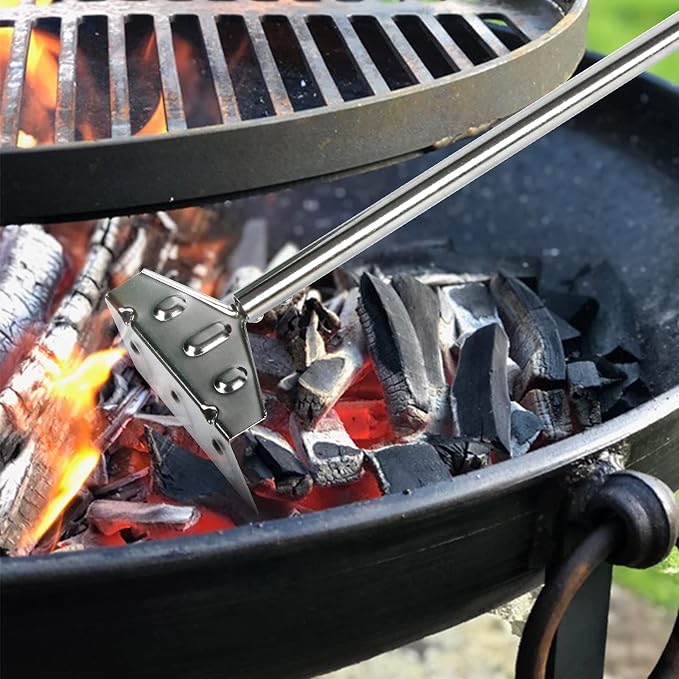 Heavy Duty Charcoal Grill Rake Ash Tool Accessories - Image 5