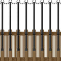 8 Pack String Light Poles, 5Ft Metal Poles by NUERPO