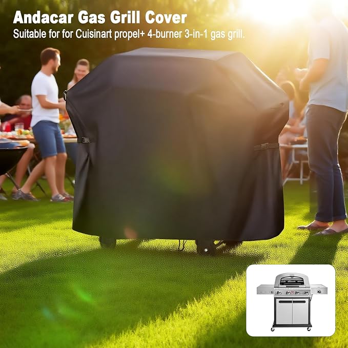 Gas Grill Cover for Cuisinart Propel + 4-Burner 3-in-1 Gas Grill, 57 Inch - Image 7
