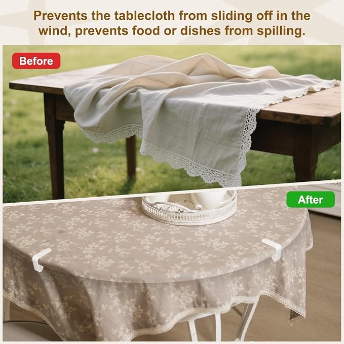 uxcell 32 Pack Plastic Tablecloth Clips, Table Cloth Cover Clamps Windproof - Image 6