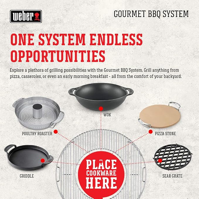 Weber Gourmet BBQ System Hinged Cooking Grate - Image 7