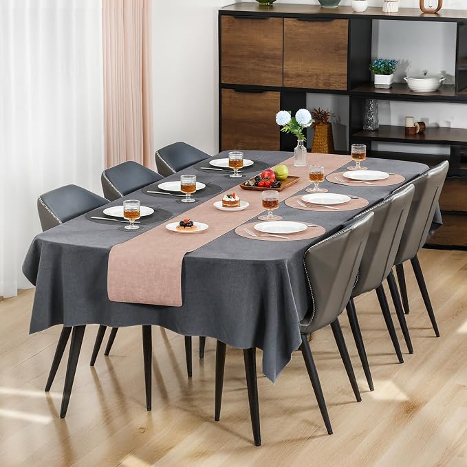 Myir JUN Round Placemats Dual Sided, Faux Leather Place Mats Set of 4 Indoor - Image 3