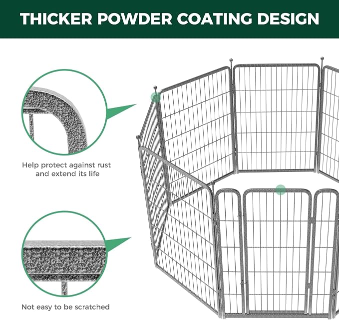 FXW Garden Fence Outdoor for The Yard – 40in x 54.7ft Heavy Duty Metal Animal - Image 5