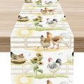 Farmhouse Rooster Table Runner, Sunflower Rooster Retro Farmhouse Sun Country by Unknown