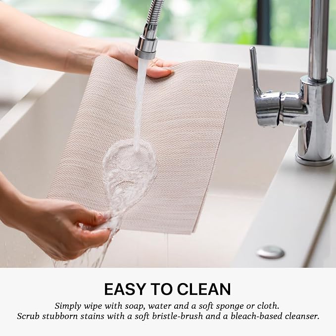 LEXMORE Placemats Set of 4 Vinyl/Plastic Woven Place Mats - Image 4