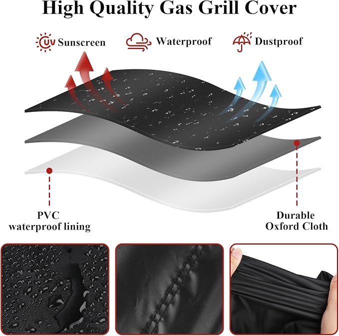 Flat Top Grill Cover for Royal Gourmet PD4001 4 Burner Propane Gas Griddle - Image 4