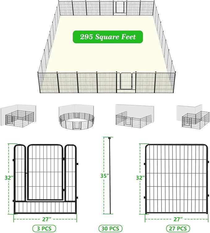 Garden Fence with Gate Metal Fencing Outdoor - Image 7
