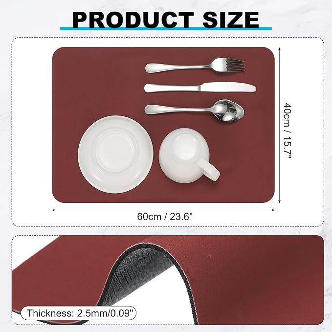uxcell Silicone Mats for Kitchen Counter, 23.6" x 15.7" Non-Slip Countertop - Image 2
