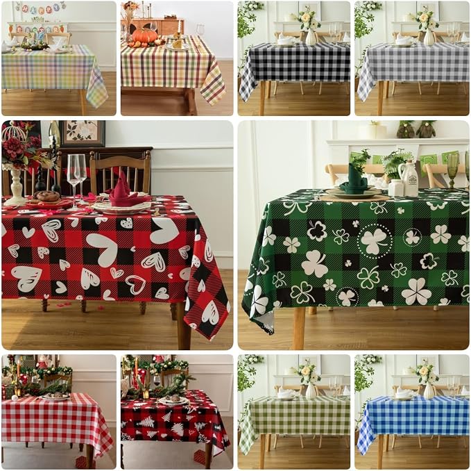 Classic Gingham Tablecloth Fabric - Image 5
