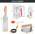 Barbecue Tool Sets: Stainless Steel Griddle Breakfast Set, 10 Pieces