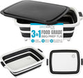BIRDROCK HOME Collapsible Large BBQ Prep Tub w/Cutting Board, Portable Silicone by BIRDROCKHOME