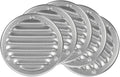 Repa Market 4 Inch Round Air Vent Cover/White Galvanized Steel Louvered Grill by RepaMarket