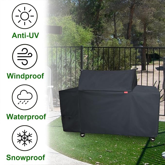 Grill Cover Fits Traeger Woodridge Elite Electric Wood Pellet Grill and Smoker - Image 6