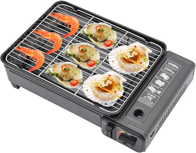 Portable Gas Grill Butane Stove, Tabletop BBQ Grill by Unknown