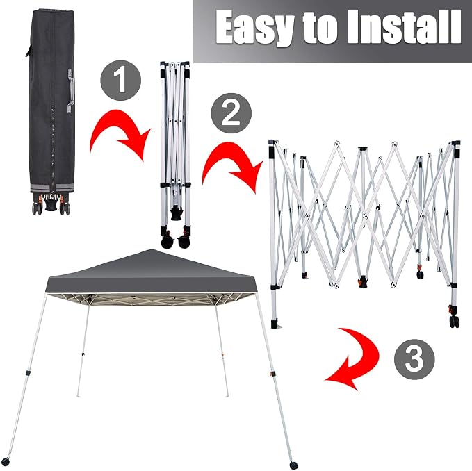 Sunnyglade 10x10 Ft Pop Up Canopy Tent One Button Easy Pop Up Outdoor Instant - Image 4