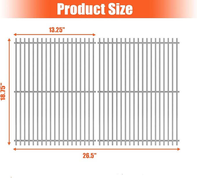 18.75" Cooking Grates for Weber Genesis II 300 and Genesis II LX 300 Series Gas - Image 2