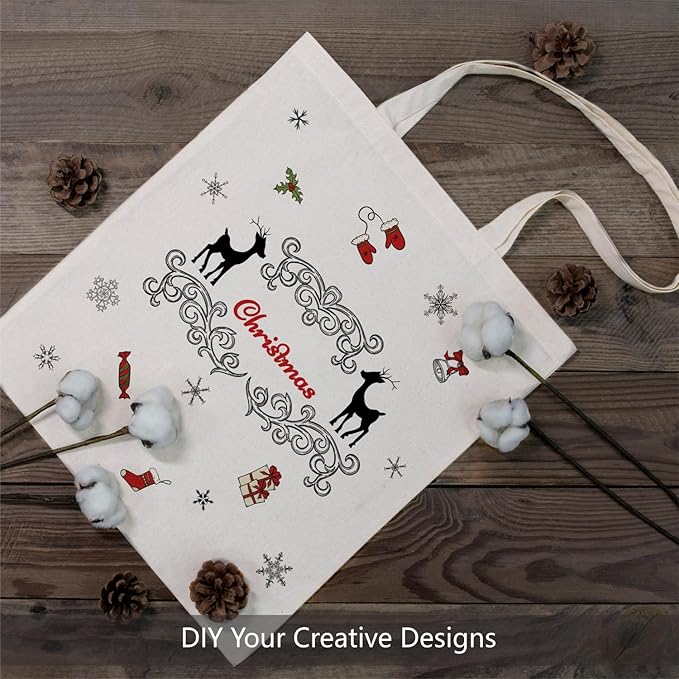 TOPDesign 3 | 6 | 12 | 24 | 48 | 192 Pack Economical Cotton Tote Bags, - Image 3