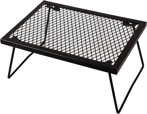 17" Folding Campfire Grill Grate, Portable Heavy Duty Steel Over Fire Camp Grill by Lineslife