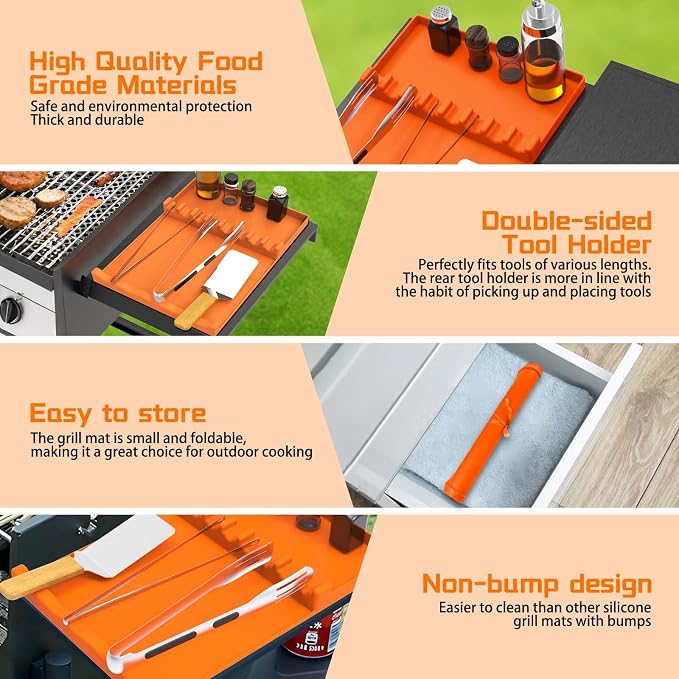 Silicone Grill Mat for Blackstone | Grilling Gifts for Men | Anniversary - Image 6