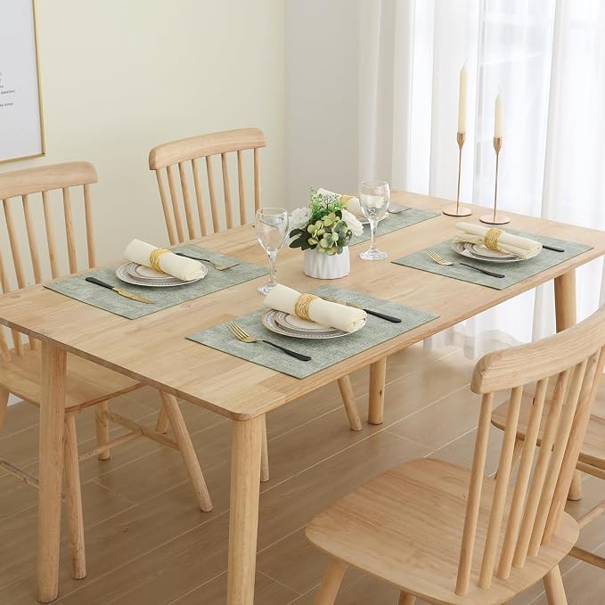 Homaxy Faux Leather Heat Resistant Placemats - Image 8