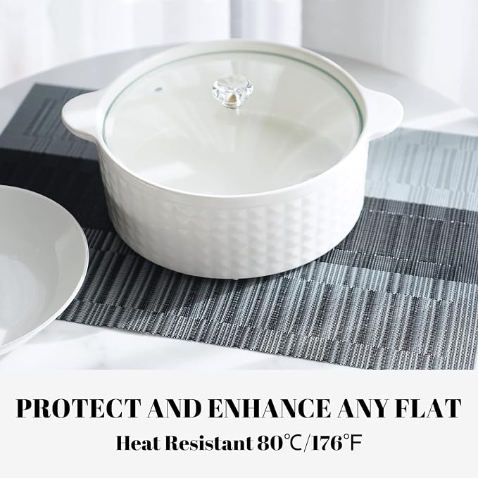 Placemats Set of 4 Vinyl/Plastic Woven Place Mats - Image 4