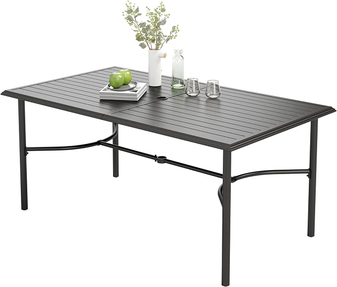 Outdoor Patio Dining Table for 6, Backyard and Porch by MIXPATIO