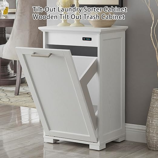 OLD CAPTAIN Tilt-Out Laundry Sorter Cabinet/Wooden Tilt Out Trash Cabinet - Image 2