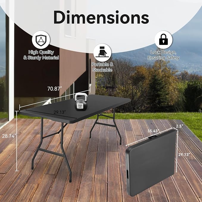 40 Pack of 6 Foot Foldable Table - Image 3