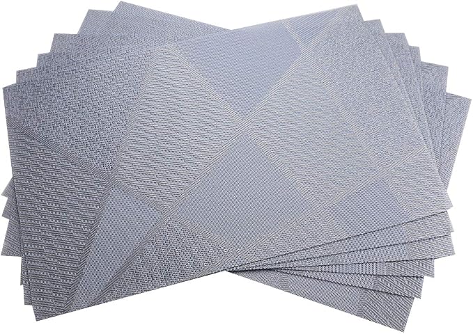 Gugrida Natural Placemats Woven Vinyl Insulation Washable Table Placemats by Gugrida