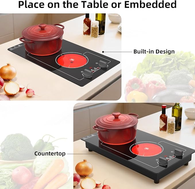 Electric Cooktop, 110V 2100W Stove top, 9 Power Levels, Kids Lock & Timer - Image 8