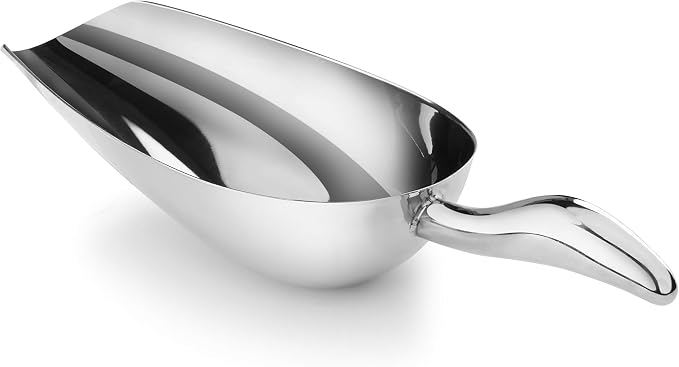 New Star Foodservice 1028546 Stainless Steel Bar Ice Flour Utility Scoop - Image 2