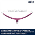Camping Hammock, 9.5 ft Nylon Double in Plum Berry