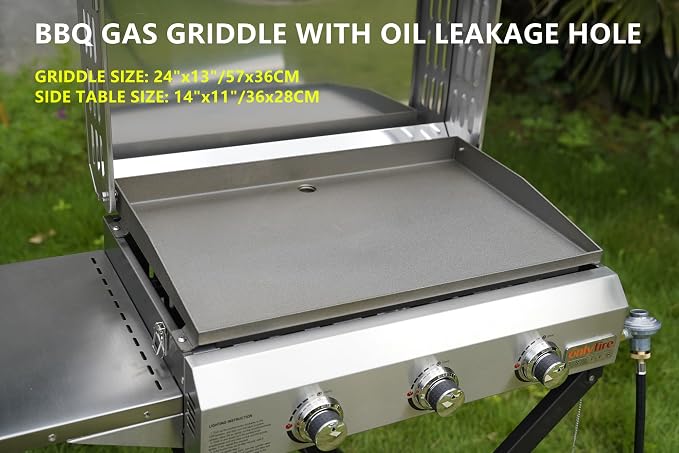 Portable Propane Gas Griddle 3-Burner - Image 4