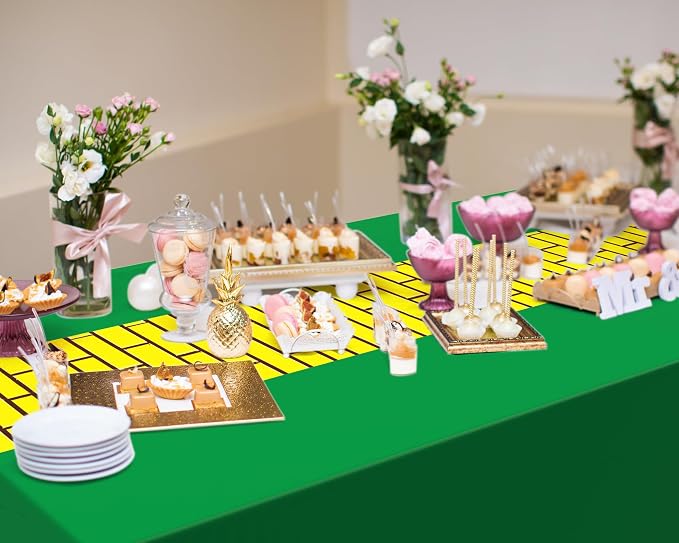 Yellow Brick Runner Tablecloth 54 x 108 Inch Brick Wall Backdrop Waterproof - Image 7