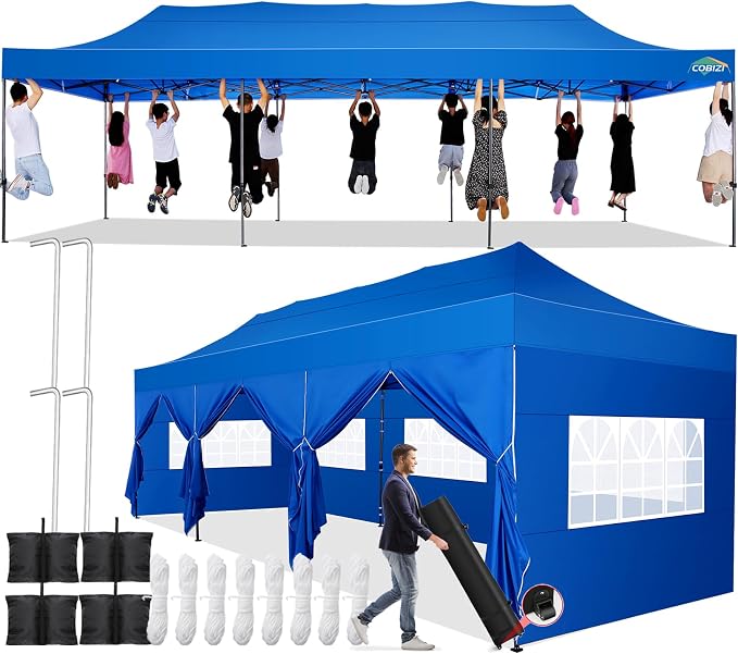 COBIZI 10x30 Pop up Canopy Tent 10x30 Canopy by COBIZI