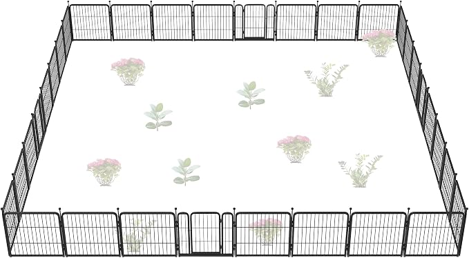 FXW Garden Fence Outdoor for The Yard – 24in x 60.9ft Heavy Duty Metal Animal by FXW