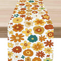 Groovy Floral Table Runner, Retro 70s Hippie Floral Funky Cute Flower Trippy by Unknown