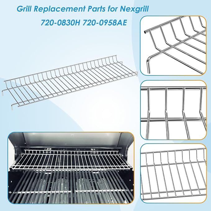 Warming Rack Grill Parts for Nexgrill 720-0830H 720-0958AE 720-0789H, 25.6 Inch - Image 3