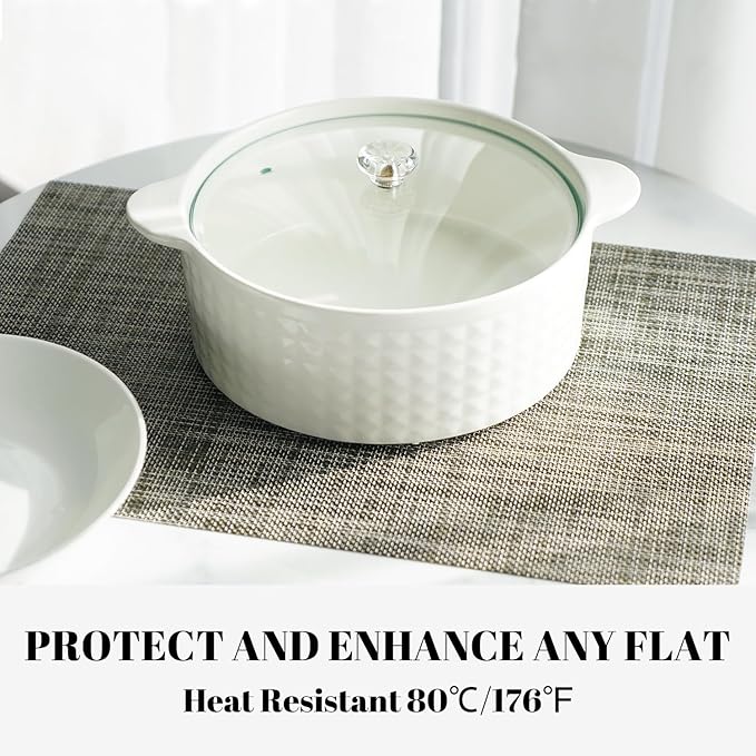 Placemats Set of 12 Vinyl/Plastic Woven Place Mats - Image 4