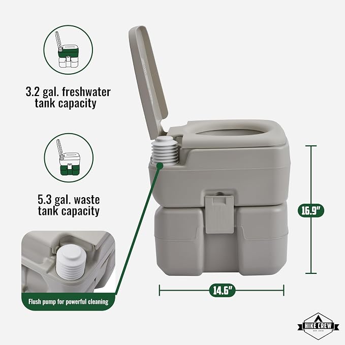 Hike Crew Portable Camping Sink & Toilet | Large Hand Washing Station - Image 5