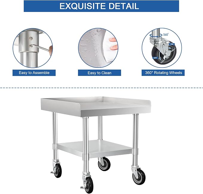 HARDURA Stainless Steel Equipment Stand Metal Prep Table - Image 6