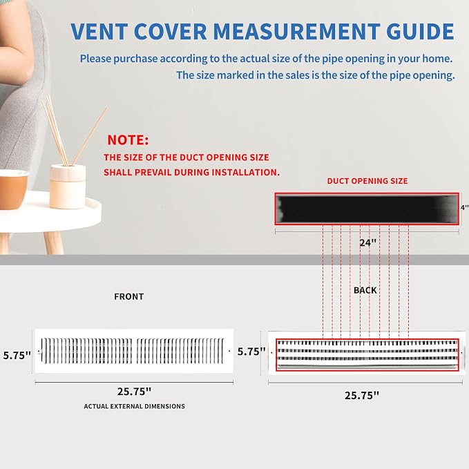 24x4 Vent Register, Vent Covers - Image 6