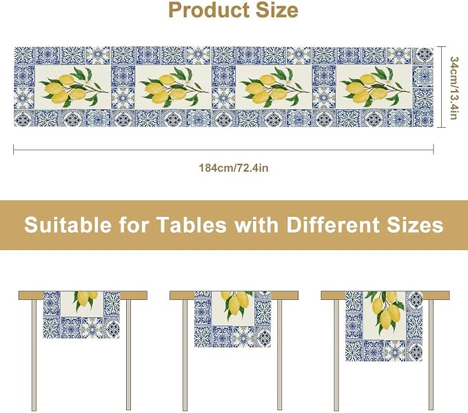 Yellow Lemon Table Runner - Image 8