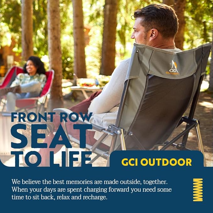 Rocking Camping Chair, Portable Folding with Steel Frame