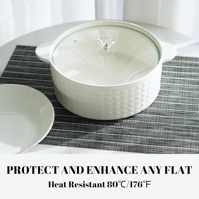 Placemats Set of 12 Vinyl/Plastic Woven Place Mats - Image 4