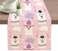 Cute Funny Llama Alpaca Table Runners 70 inches Long Table Runner Elegant Linen by Elightvap